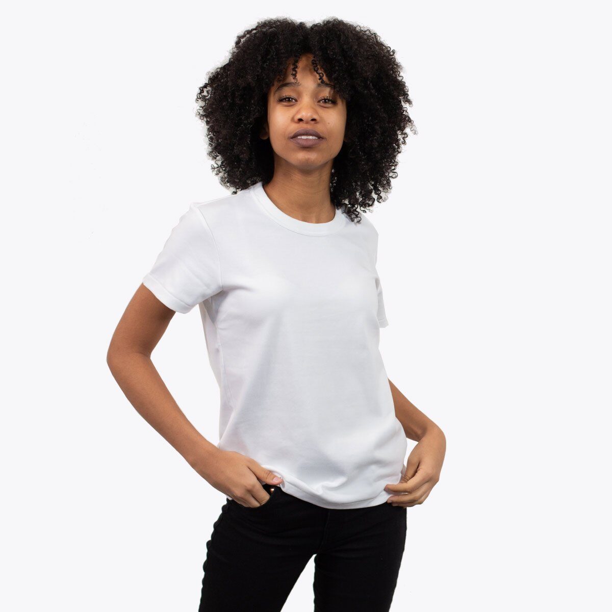 Basic white cotton t-shirt